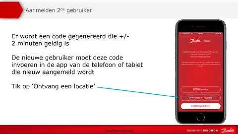 Danfoss Icon™ App module   aanmelden van extra gebruikers