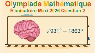 Défi Olympiade Mathématique 2026 Calcul.