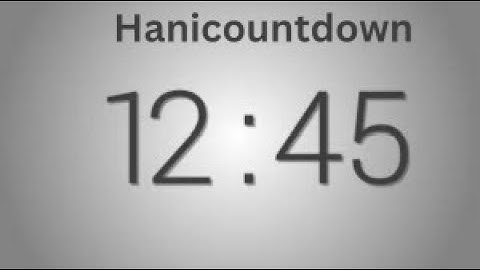 12 Minutes 45 seconds countdown Timer   Beep at the end   Simple Timer twelve min forty five sec