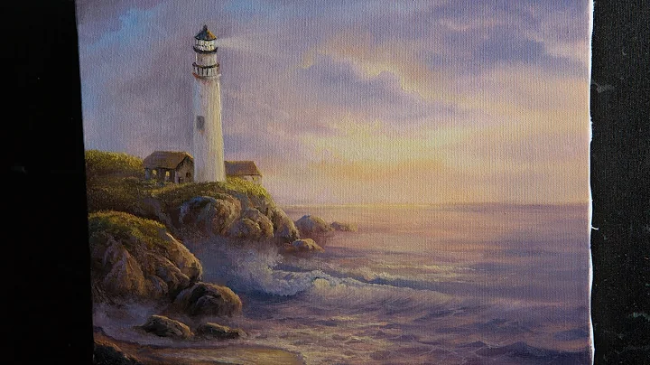 Lighthouse at Sunset | Paint with Kevin - Landscap...