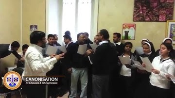 Choir practice for the canonisation in Rome - report by Fr. Taiju Thaliath CMI