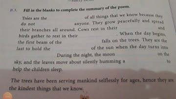 Trees are the KINDEST things I know