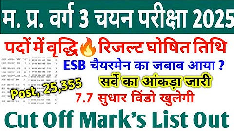 MP VARG 3 RESULT 👉📄 MP TET VARG-3 MAINS CUT OFF 2025 || MP TET VARG 3 MAINS VACANCY INCREASE NEWS