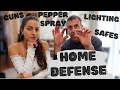 HOME DEFENSE | Guns, pepper spray, safes, and lighting