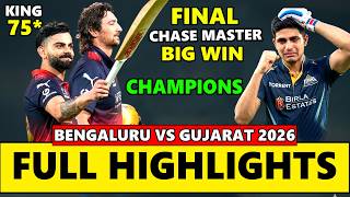 Royal Challengers Bengaluru vs Gujarat Titans IPL Final Match Full Highlights 2026