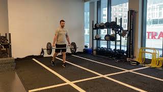 Speed Eccentric Staggered Stance Trap Bar Deadlift