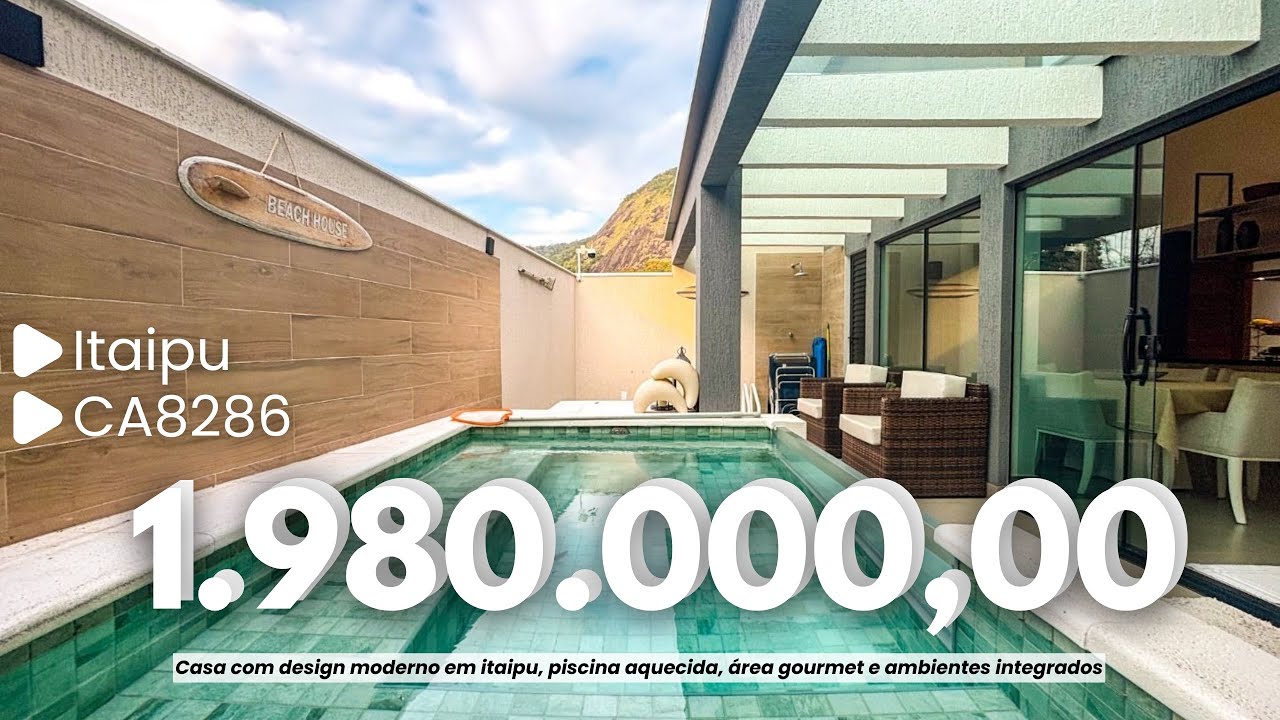 CASA MODERNA EM ITAIPU C/DESIGN CONTEMPORÂNEO, PISCINA E ÁREA GOURMET I LUIS IMÓVEIS (CA8286)