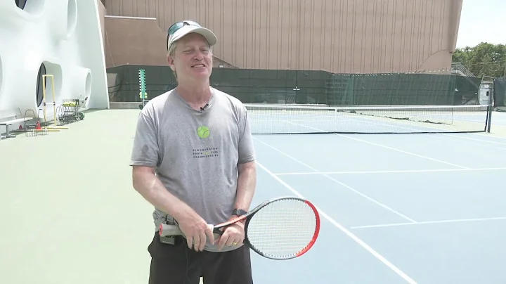 Master Pro Bruce Gullickson Gives Tennis Lesson To...