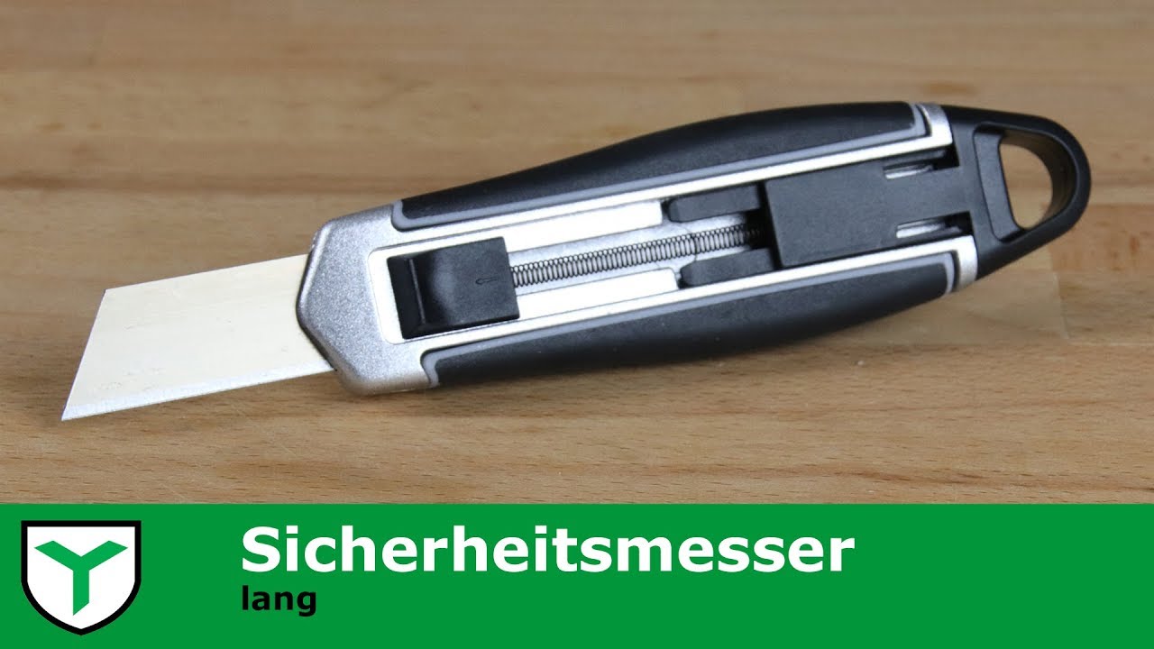 U002 Cuttermesser Sicherheitsmesser lang mit automatischem Klingenrückzug