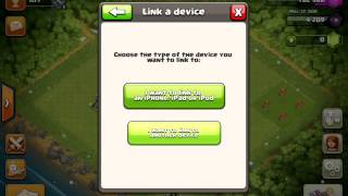 How to connect your clash of clans ios account to your android clash of clans device screenshot 5