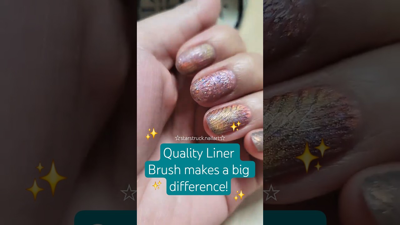 Textured Glass Cateye nails✨️ Origen fine liner brush 