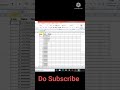 Excel tips |Excel tricks #shorts #exceltutorial #exceltips #shortvideo #excel