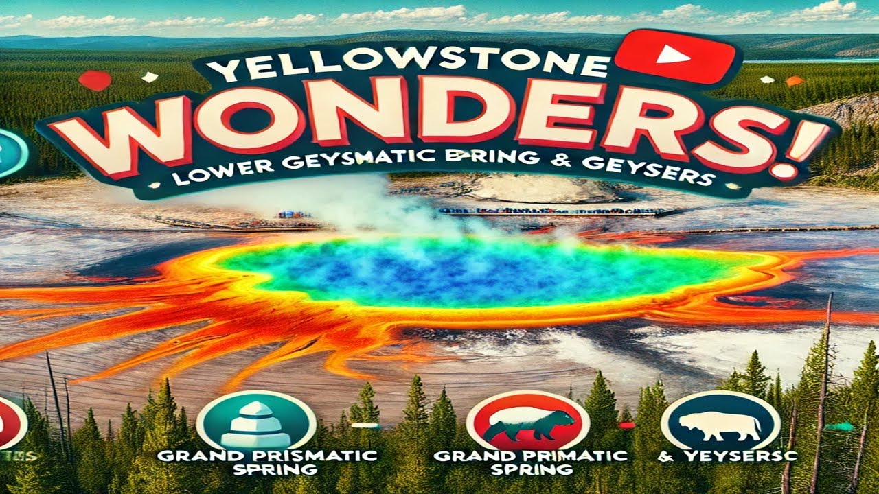 Lower Geyser Basin Yellowstone National Park ! Grand Prismatic Spring