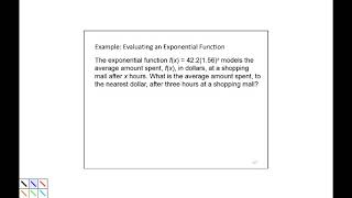 4.1 Evaluating an exponential function