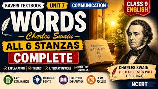 Poem – Words — Charles Swain | Class 9 English | Kaveri Textbook | Unit 7 | Communication | NCERT