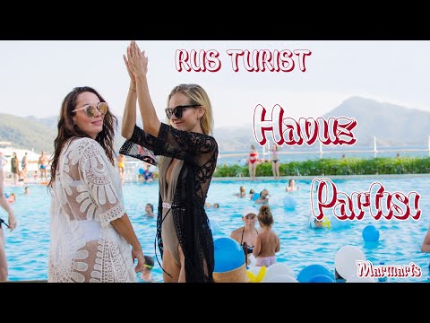 Rus Turistler Marmariste Çılgın Havuz Partisi! PGS Hotel Marmaris