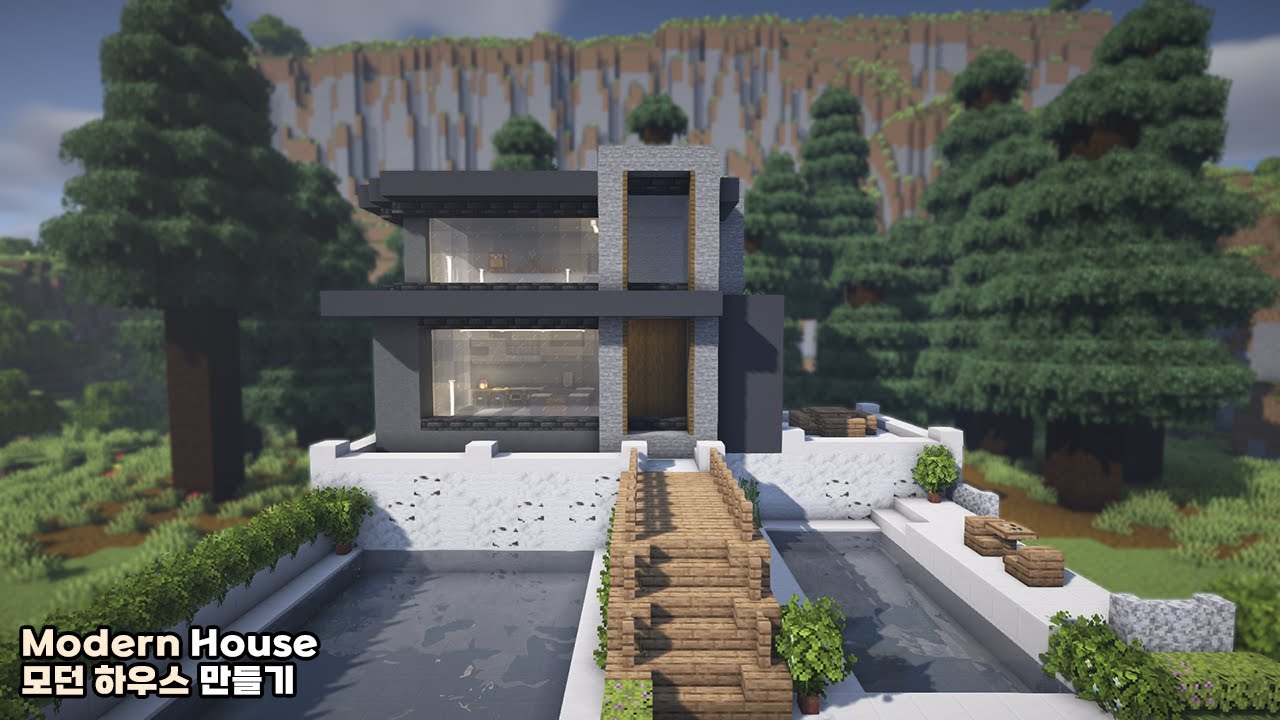 ⛏️ Руководство по строительству в Minecraft | 🏊‍♂️ Современный дом с бассейном