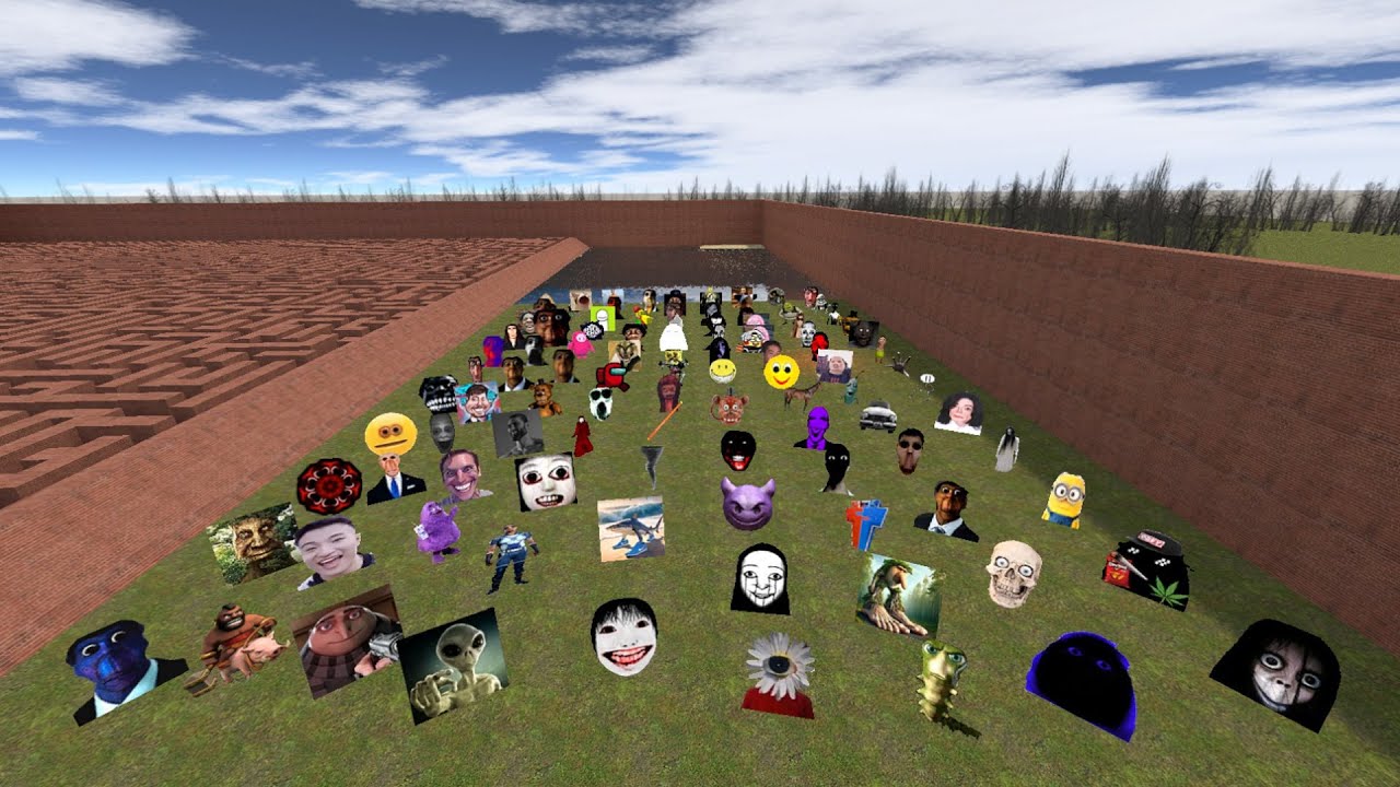 Too Much Nico Nextbots and nextbots in the Maze | Garry's Mod