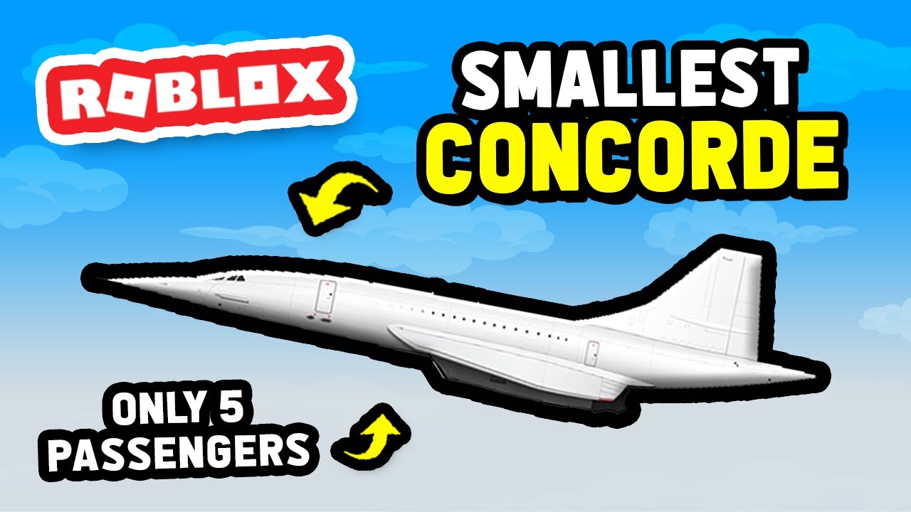 Самый маленький в мире самолет Concorde в игре Cabin Crew Simulator (Roblox)