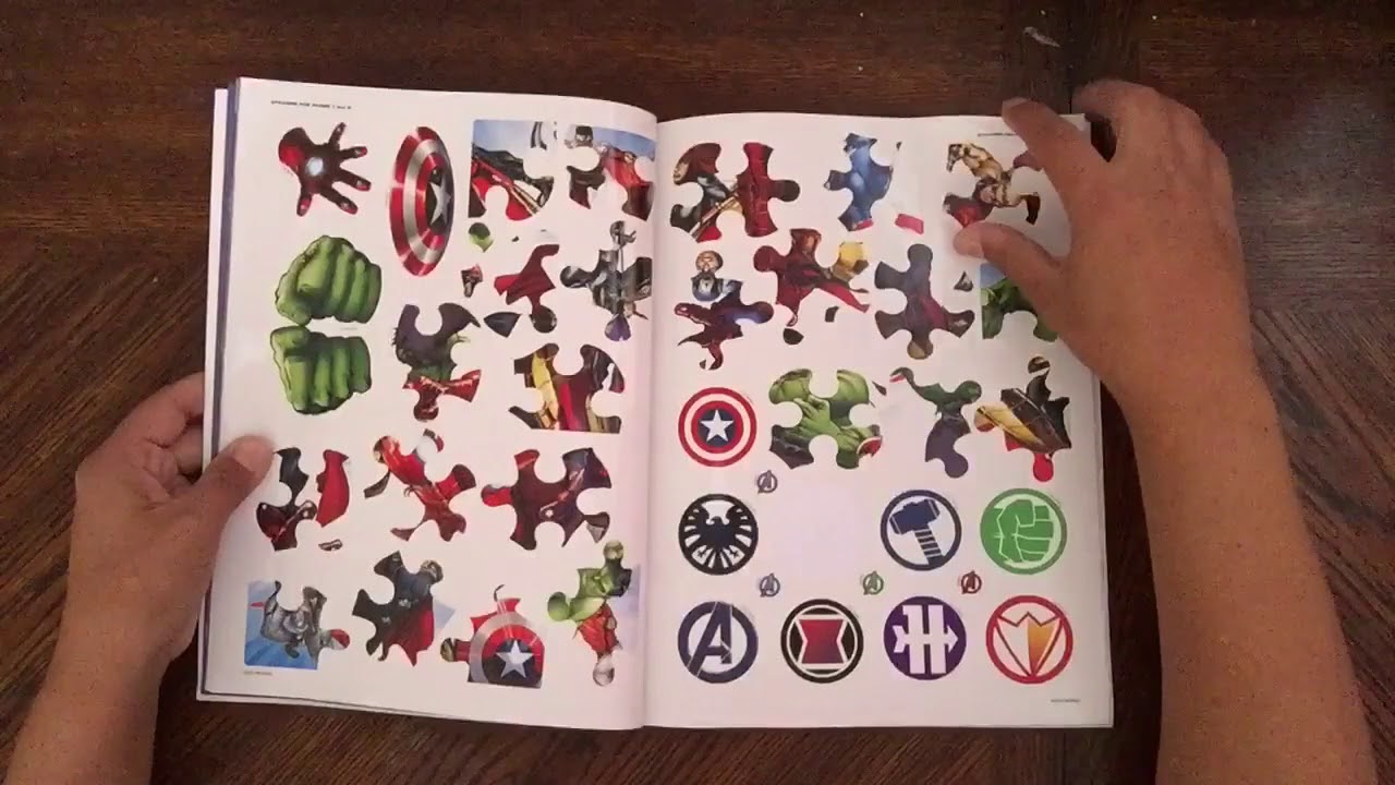 Marvel Jumbo Coloring & Sticker Activity Book (Flip Through)
