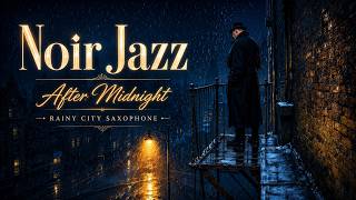 Noir Jazz After Midnight ~ Rainy City Saxophone Music for Sleep, Relaxation & Stress Relief