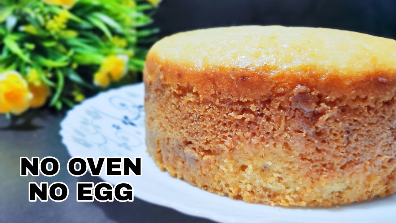 Eggless Vanilla Cake Without oven// How To Make Eggless vanilla Sponge ...