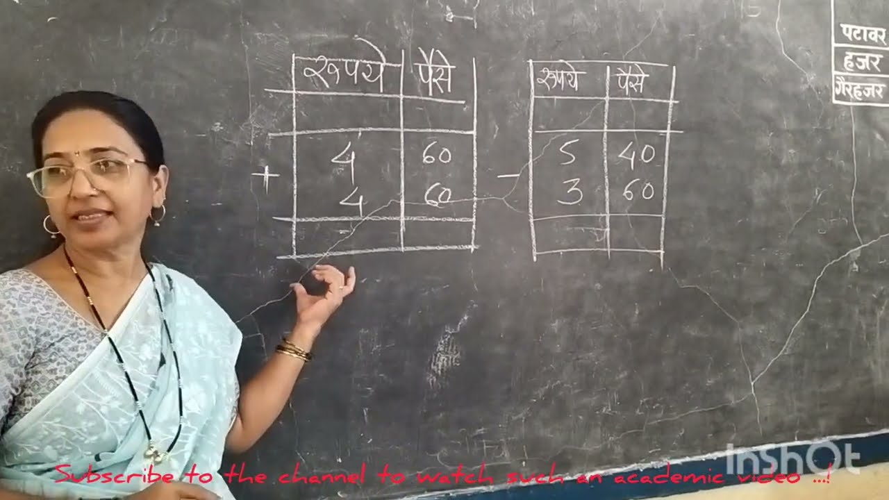 रूपये - पैसे लेखी उदाहरणे  #math #गणित 
