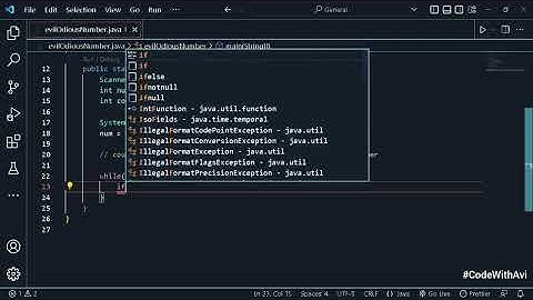 Evil-Odious Number using Java Program | Taking Input from User | Java Program | @CodeWithAvi