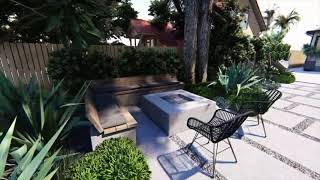 Yardzen Online Landscape Design Modern Front Yard And Backyard Part 2 Of 2