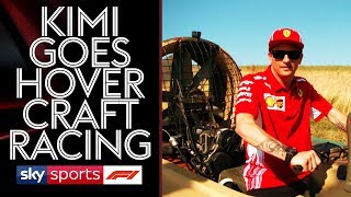 Kimi Räikkönen goes hovercraft racing!