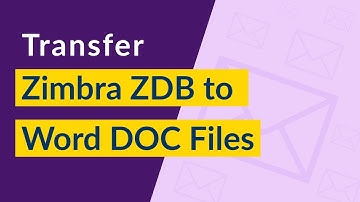 ZDB to DOC Converter Working Tutorial | How to Save Zimbra ZDB Emails as Word Documents