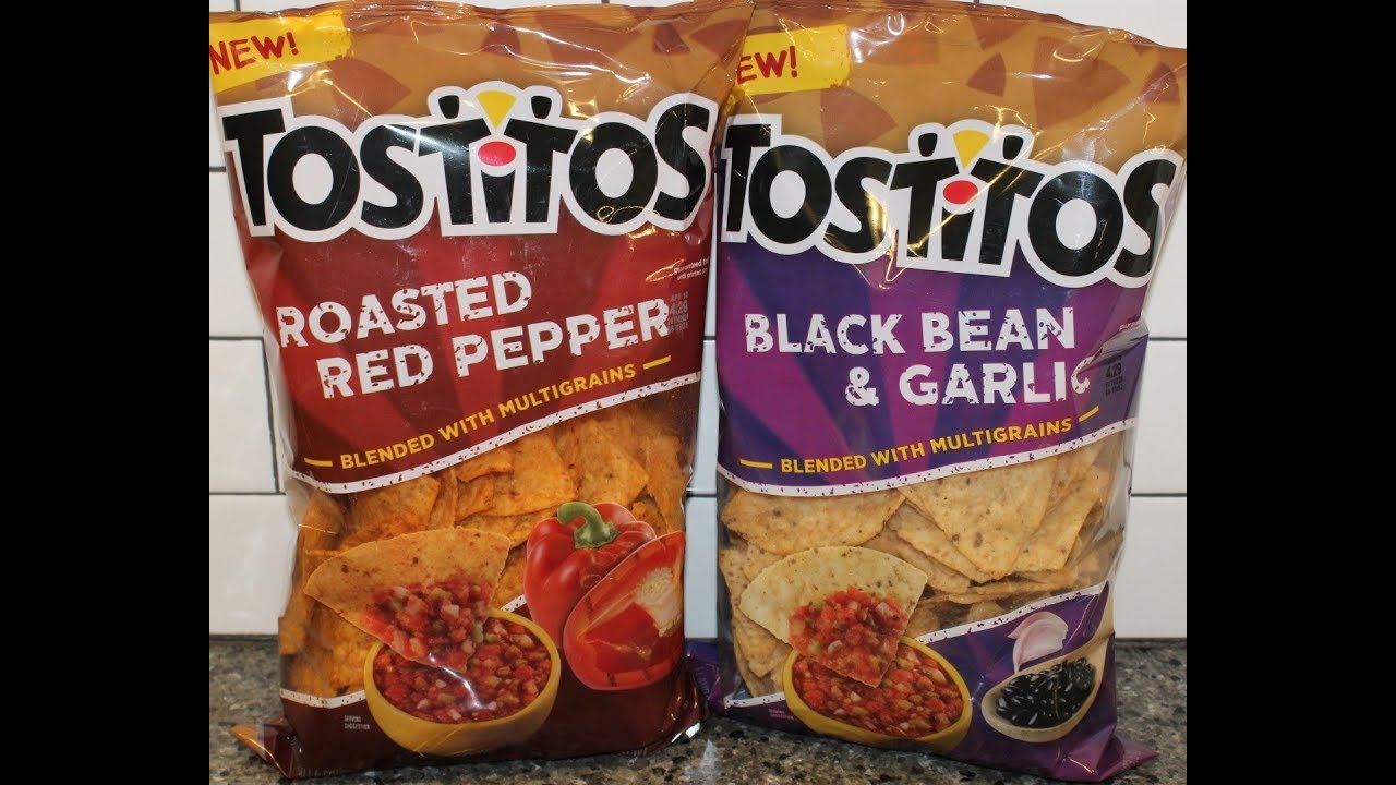 Tostitos Tortilla Chips Roasted Red Pepper and Black Bean & Garlic