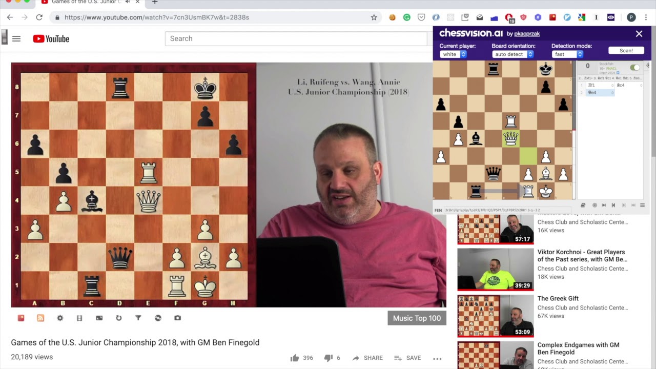 I made a browser extension that Adds Videos to Lichess (Analysis, Study)  and Chess.com (Analysis, Game Review) so you can watch matching   videos explaining the positions there. Link in the comments 