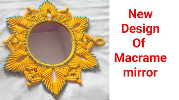 Sunflower Macrame Mirror Wall Hanging. Design No.-2