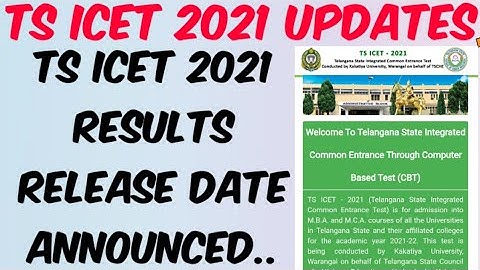 TS ICET 2021 Results Date Announced 🤩//TS ICET 2021 Results//TS ICET 2021 Rank Card