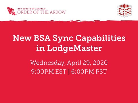 New BSA Sync Capabilities in LodgeMaster