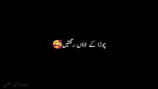 Main Agar Sitaro Se Chura Ke Lau Roshni | New Urdu Lyrics Whatsup Status Black Screen Whatsup Stuts