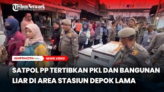 Download lagu Atasi Kemacetan, Satpol PP Tertibkan PKL dan Bangunan Liar di Area Stasiun Depok Lama