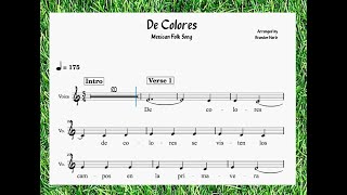De Colores (vocal sheet music)