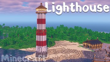 Minecraft Lighthouse Build Tutorial with rotating light | (tutorial) #howtobuild #tutorial