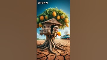 The monkey lives on a tree in a drought and hopes for rain 😭 #ai #monkey #tree