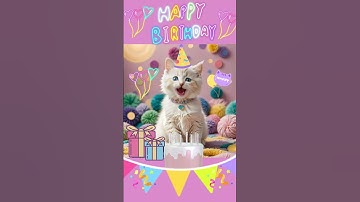 Thumbnail of Kitty Sings Happy Birthday🎂#singingcat #happybirthday#catsinging#happycat