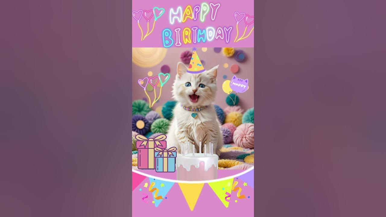 Kitty Sings Happy Birthday🎂#singingcat #happybirthday#catsinging#happycat