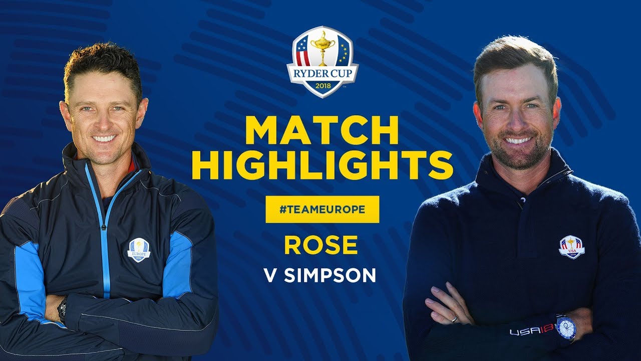 Rose vs Simpson | Ryder Cup Sunday Singles Highlights