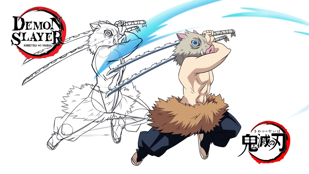 How to Draw Inosuke l Step By Step l Demon Slayer - YouTube