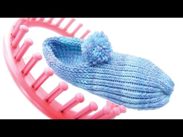 Beginner Slippers (Flexee Loom Chunky) - Knitting Board