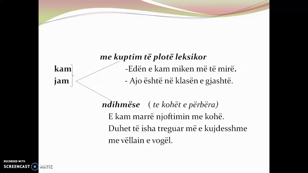 Klasa 6 Klasat e fjaleve