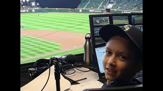 Chad Talks Sports announcing the Seattle Mariners starting lineup 2018