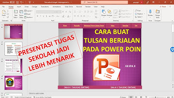 CARA BUAT TULISAN BERJALAN PADA POWERPOINT atau RUNNING TEXT || GM Tutorial 24