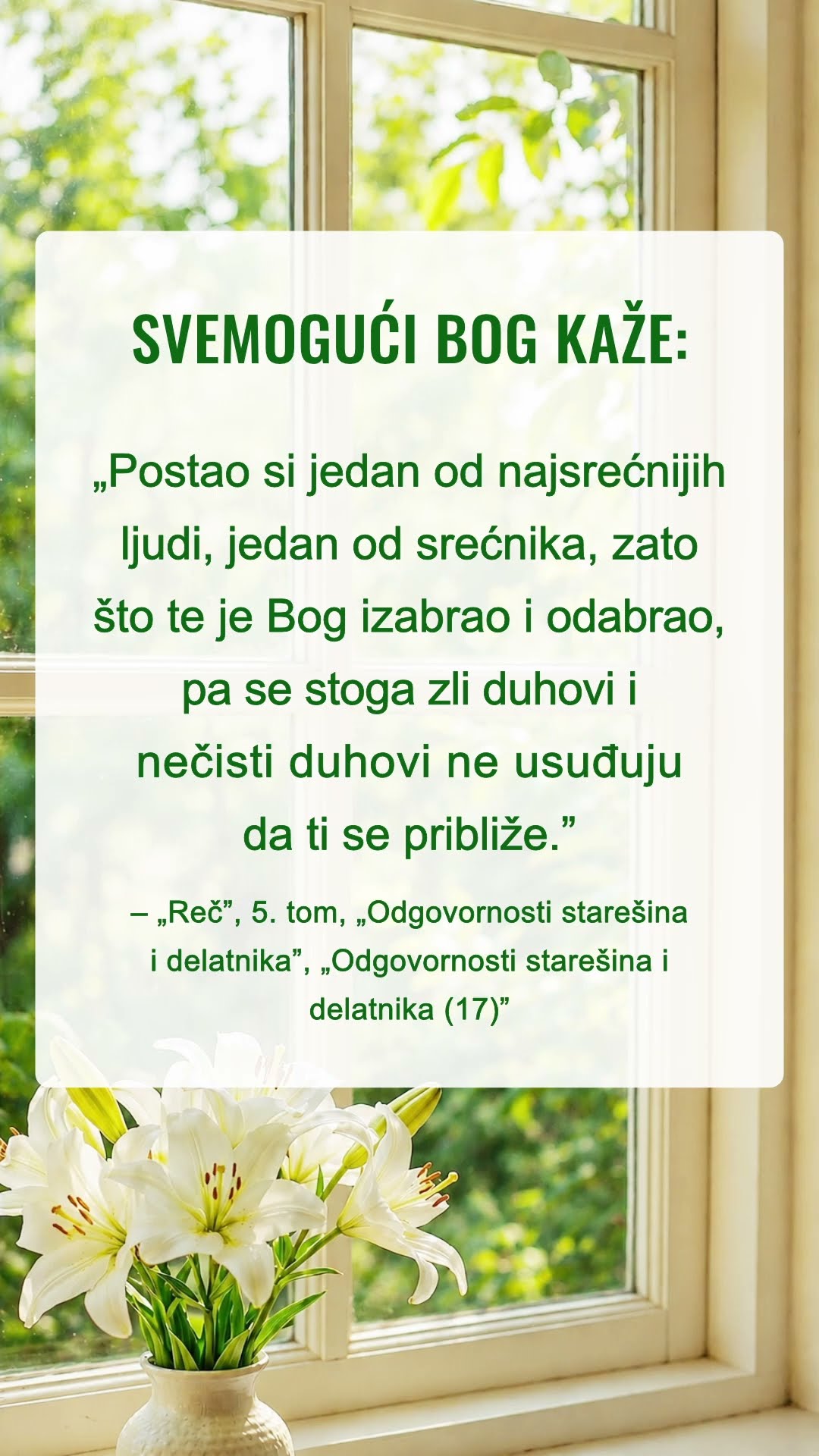 Budite tihi pred Bogom, čitajte Njegove reči